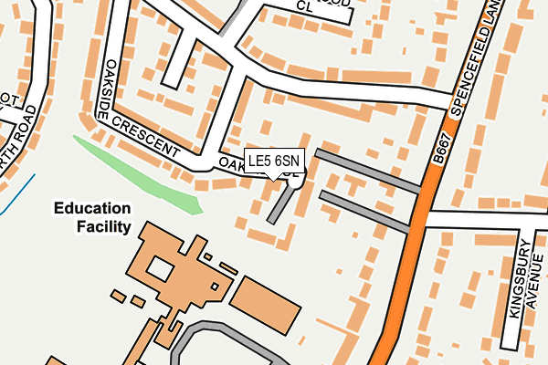 LE5 6SN map - OS OpenMap – Local (Ordnance Survey)