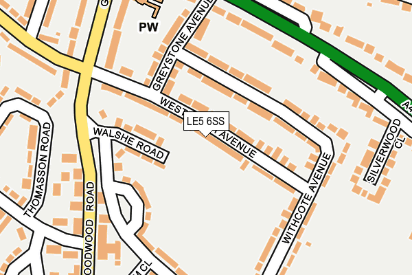 LE5 6SS map - OS OpenMap – Local (Ordnance Survey)