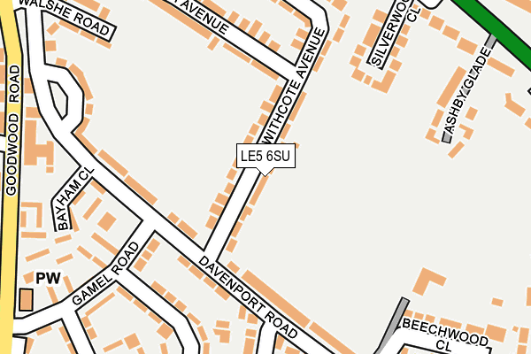 LE5 6SU map - OS OpenMap – Local (Ordnance Survey)