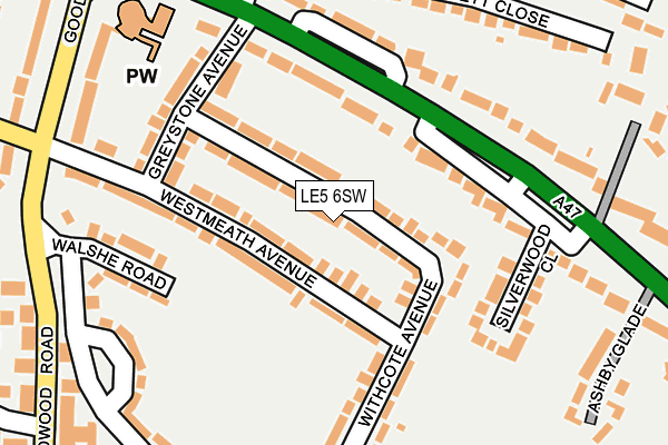 LE5 6SW map - OS OpenMap – Local (Ordnance Survey)