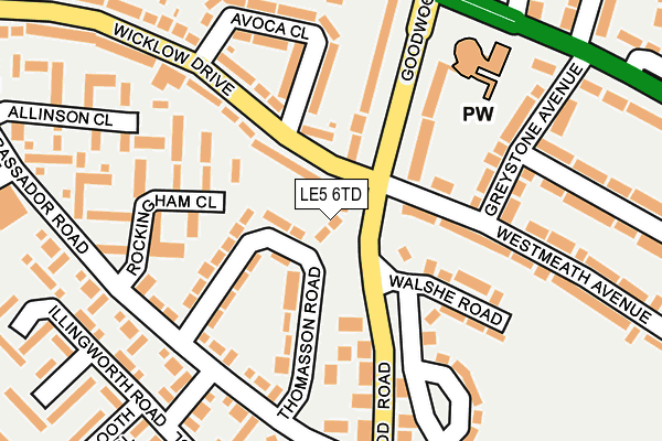 LE5 6TD map - OS OpenMap – Local (Ordnance Survey)