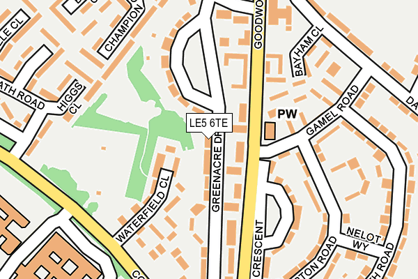 LE5 6TE map - OS OpenMap – Local (Ordnance Survey)