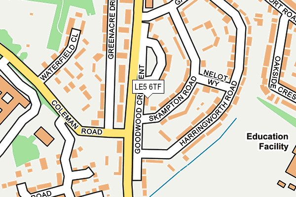 LE5 6TF map - OS OpenMap – Local (Ordnance Survey)