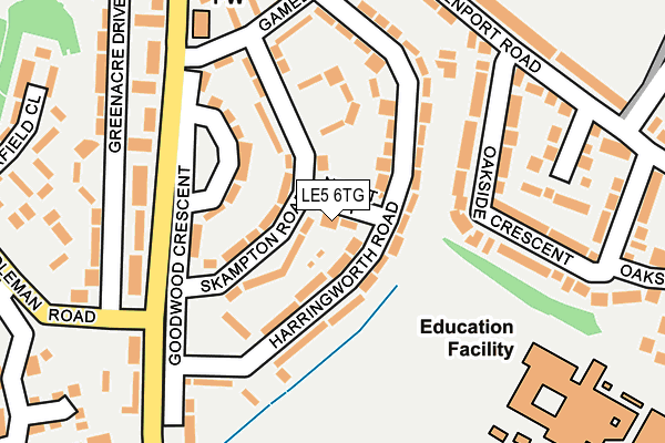 LE5 6TG map - OS OpenMap – Local (Ordnance Survey)
