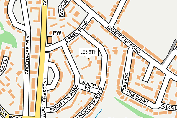 LE5 6TH map - OS OpenMap – Local (Ordnance Survey)