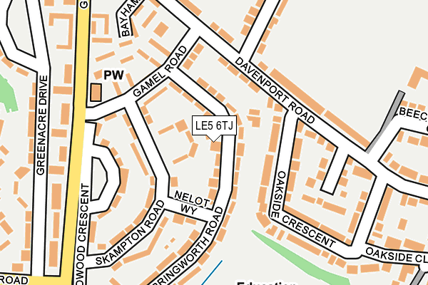 LE5 6TJ map - OS OpenMap – Local (Ordnance Survey)
