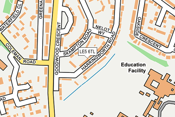 LE5 6TL map - OS OpenMap – Local (Ordnance Survey)