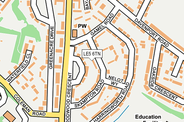 LE5 6TN map - OS OpenMap – Local (Ordnance Survey)