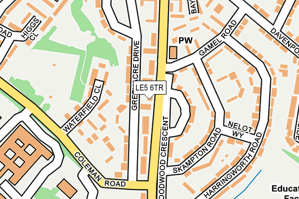 LE5 6TR map - OS OpenMap – Local (Ordnance Survey)