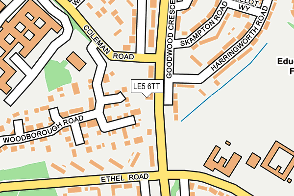 LE5 6TT map - OS OpenMap – Local (Ordnance Survey)