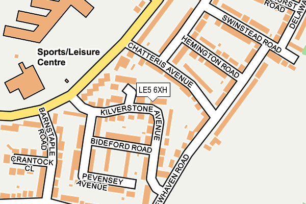 LE5 6XH map - OS OpenMap – Local (Ordnance Survey)