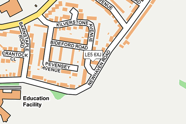 LE5 6XJ map - OS OpenMap – Local (Ordnance Survey)