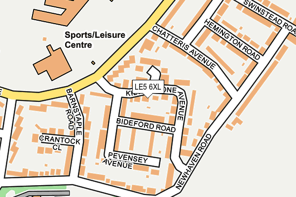 LE5 6XL map - OS OpenMap – Local (Ordnance Survey)