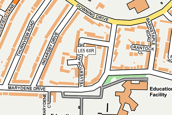 LE5 6XR map - OS OpenMap – Local (Ordnance Survey)