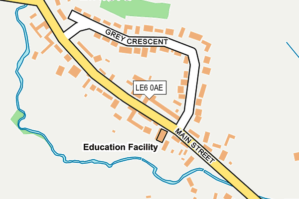 LE6 0AE map - OS OpenMap – Local (Ordnance Survey)