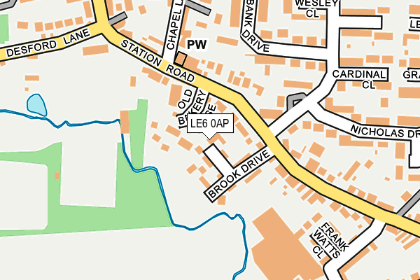 LE6 0AP map - OS OpenMap – Local (Ordnance Survey)