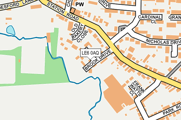 LE6 0AQ map - OS OpenMap – Local (Ordnance Survey)
