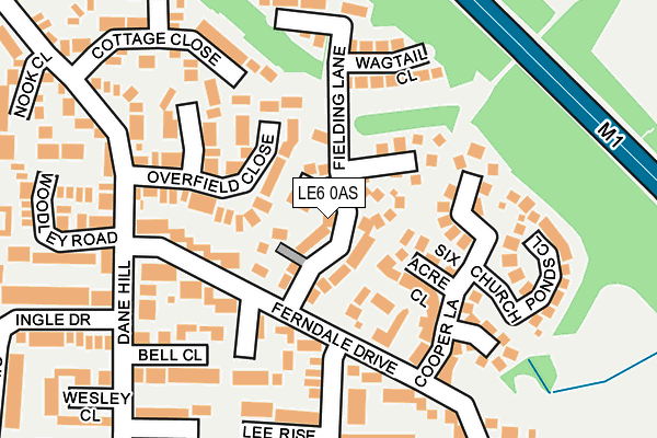 LE6 0AS map - OS OpenMap – Local (Ordnance Survey)