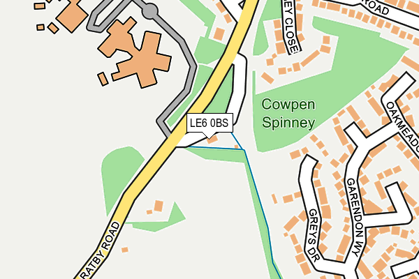 LE6 0BS map - OS OpenMap – Local (Ordnance Survey)
