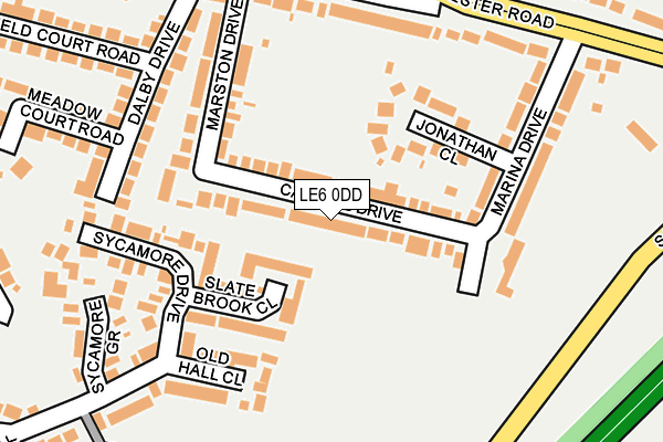 LE6 0DD map - OS OpenMap – Local (Ordnance Survey)