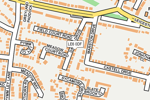 LE6 0DF map - OS OpenMap – Local (Ordnance Survey)