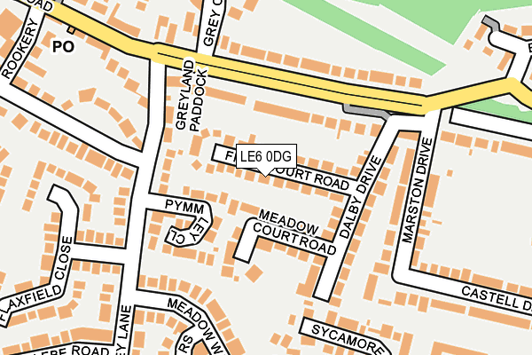 LE6 0DG map - OS OpenMap – Local (Ordnance Survey)