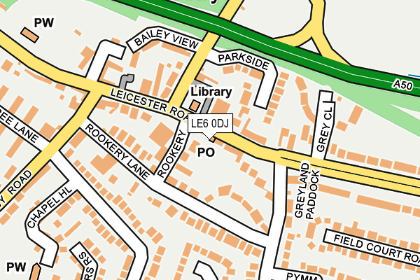 LE6 0DJ map - OS OpenMap – Local (Ordnance Survey)