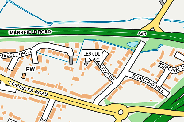 LE6 0DL map - OS OpenMap – Local (Ordnance Survey)