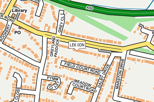 LE6 0DN map - OS OpenMap – Local (Ordnance Survey)