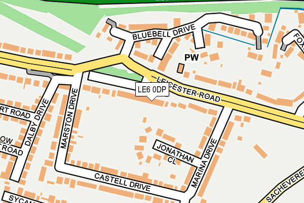 LE6 0DP map - OS OpenMap – Local (Ordnance Survey)