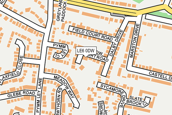 LE6 0DW map - OS OpenMap – Local (Ordnance Survey)