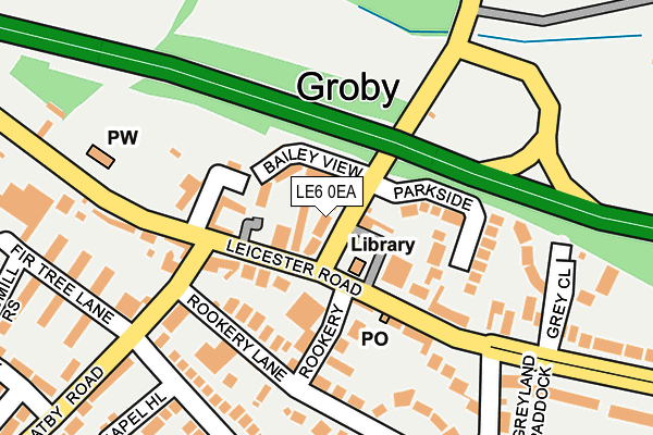 LE6 0EA map - OS OpenMap – Local (Ordnance Survey)