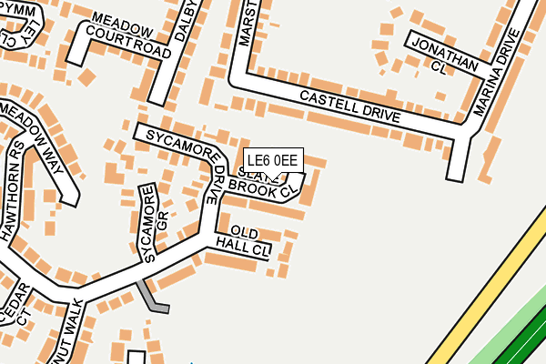 LE6 0EE map - OS OpenMap – Local (Ordnance Survey)