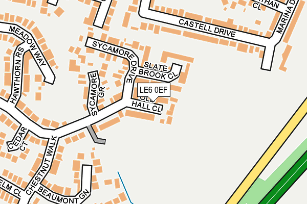 LE6 0EF map - OS OpenMap – Local (Ordnance Survey)