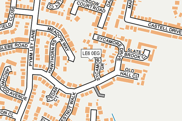 LE6 0EG map - OS OpenMap – Local (Ordnance Survey)