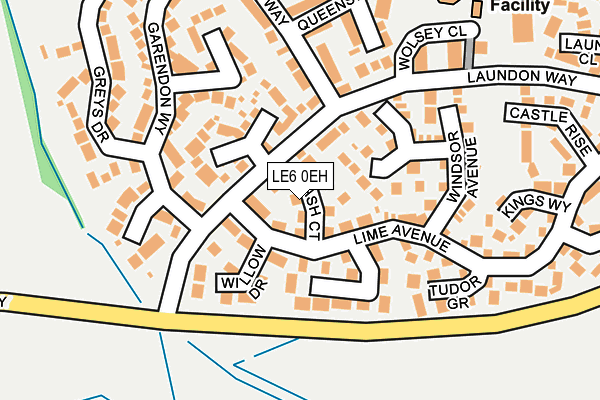 LE6 0EH map - OS OpenMap – Local (Ordnance Survey)