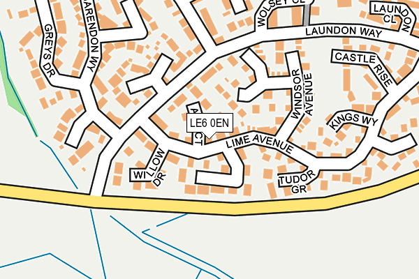 LE6 0EN map - OS OpenMap – Local (Ordnance Survey)