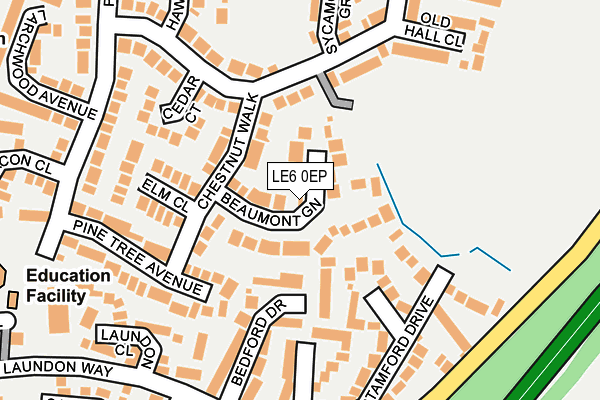 LE6 0EP map - OS OpenMap – Local (Ordnance Survey)