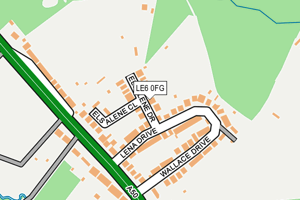 LE6 0FG map - OS OpenMap – Local (Ordnance Survey)