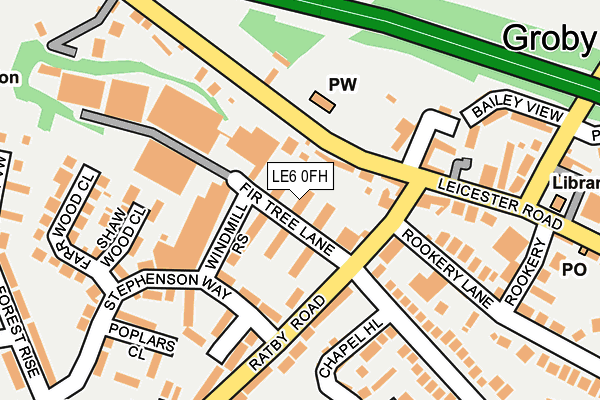 LE6 0FH map - OS OpenMap – Local (Ordnance Survey)