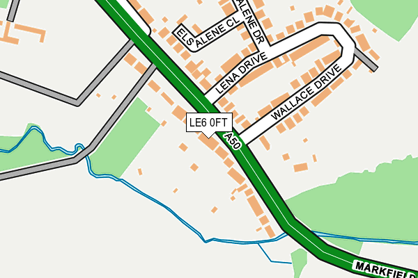 LE6 0FT map - OS OpenMap – Local (Ordnance Survey)