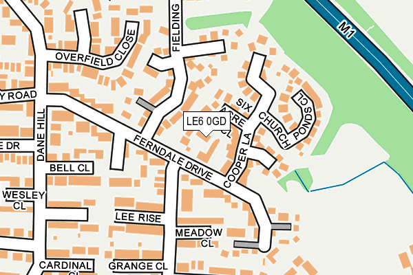 LE6 0GD map - OS OpenMap – Local (Ordnance Survey)