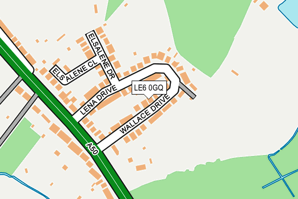 LE6 0GQ map - OS OpenMap – Local (Ordnance Survey)