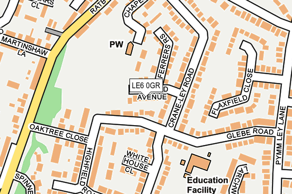 LE6 0GR map - OS OpenMap – Local (Ordnance Survey)