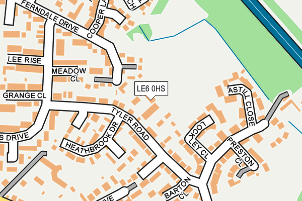 LE6 0HS map - OS OpenMap – Local (Ordnance Survey)