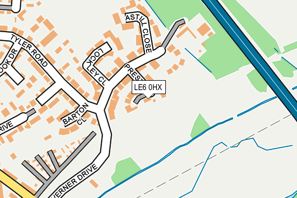 LE6 0HX map - OS OpenMap – Local (Ordnance Survey)