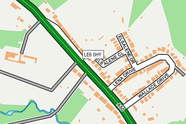 LE6 0HY map - OS OpenMap – Local (Ordnance Survey)