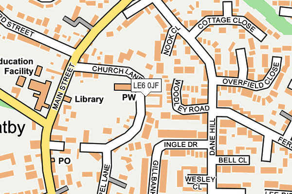 LE6 0JF map - OS OpenMap – Local (Ordnance Survey)