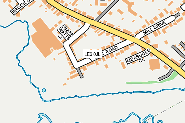 LE6 0JL map - OS OpenMap – Local (Ordnance Survey)
