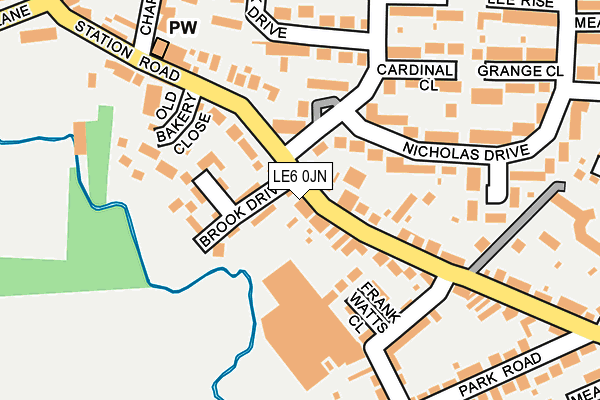 LE6 0JN map - OS OpenMap – Local (Ordnance Survey)